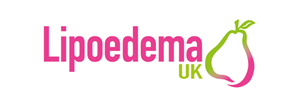 Lipoedema UK logo in pink and green colours
